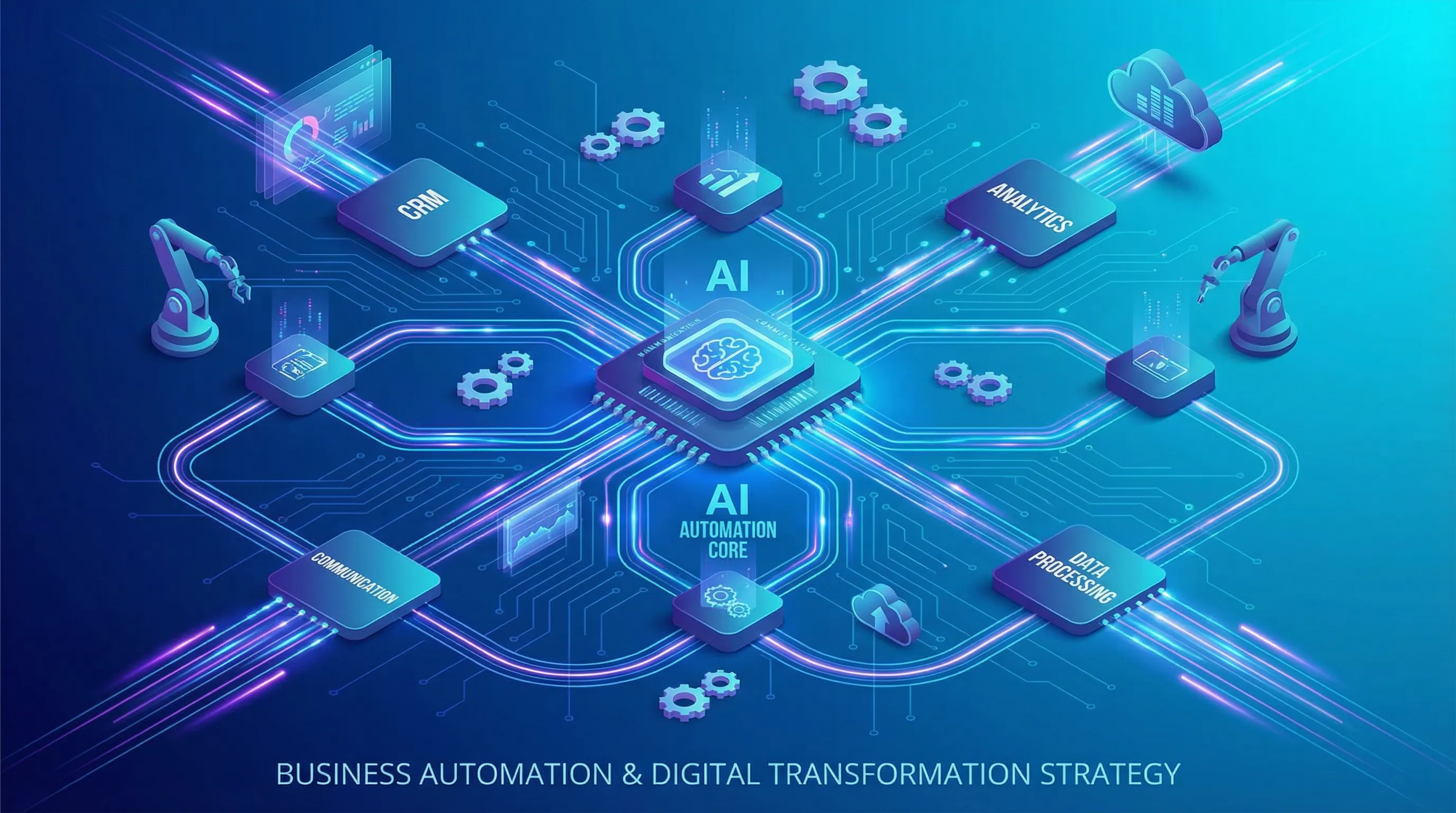 Business automation strategy - Interconnected workflow systems and AI-powered automation for Riverside businesses